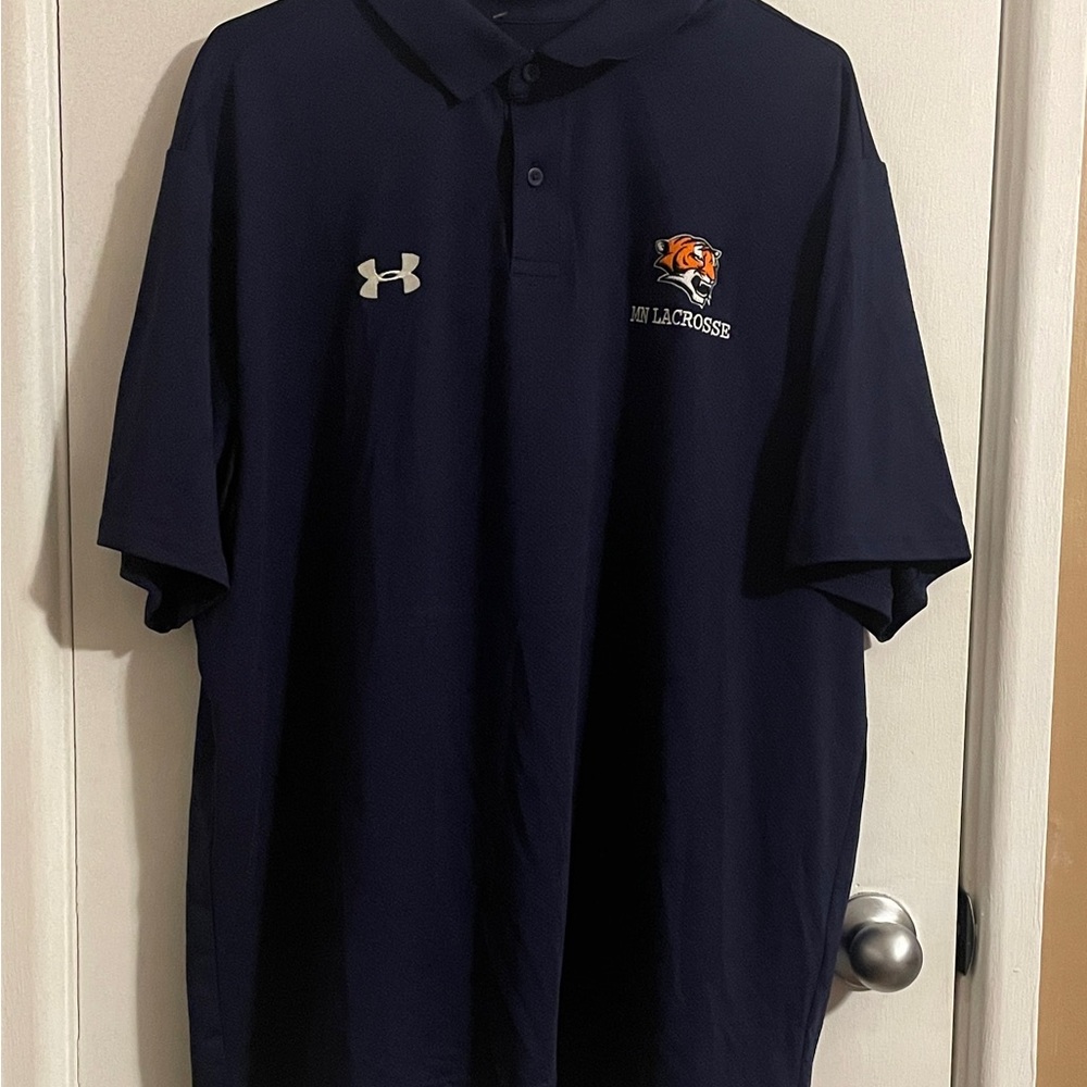Under Armour Dark Blue Men's Polo with Embroidered Logo Minnesota lacrosse